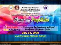 6TH RECOGNITION CEREMONY OF PRESIDENT CORAZON “CORY” C. AQUINO NATIONAL HIGH SCHOOL